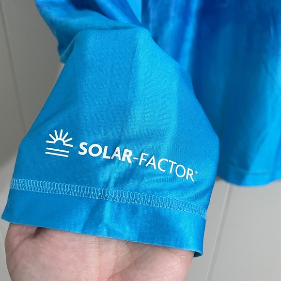 Habit Mens XL Long Sleeve Realtree Wave Blue‎ Solar Factor Fishing Shirt - Picture 3 of 8